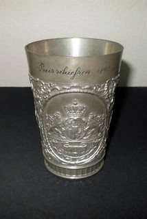 WW1 Prussian Army PRESENTATION PEWTER CUP SHOOTING COMPETITION RARE!
