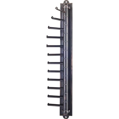 Hardware Resources 357T-DBAC Cascading Tie Rack, Brushed Oil Rubbed Bronze