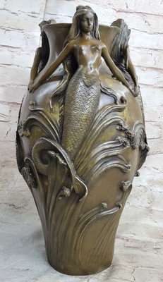 Original Signed Milo Elegant Vase Planter Statue Figurine Bronze Sculpture Sale