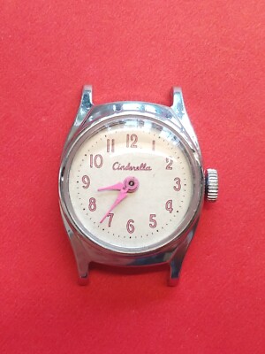 U.S. Time Cinderella Ladies Chromed Mechanical Watch. Circa 1950.  Sets & Runs.