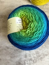 Freia Yarns Fingering Weight Shawl Ball Color Aloha, 430 Yds. Hand Dyed In U.S.