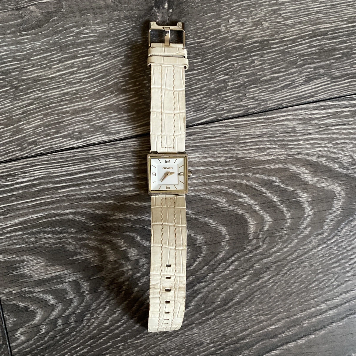 Nixon Downtown women s watch The Union Square mock croc leather strap Genuine