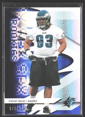 Trevor Laws 2008 SPx #147 RC,SN #/999 Philadelphia Eagles