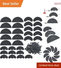 Black Rubber Heel Plates: 30PCS with Nails for Easy Installation & Repair