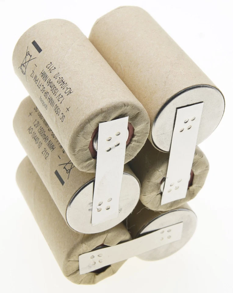 ✅Akkupack 7,2V SUB C Industrie Akkus 1500mA NiMh Flat-Top Lötfahne - Bild 3 von 4