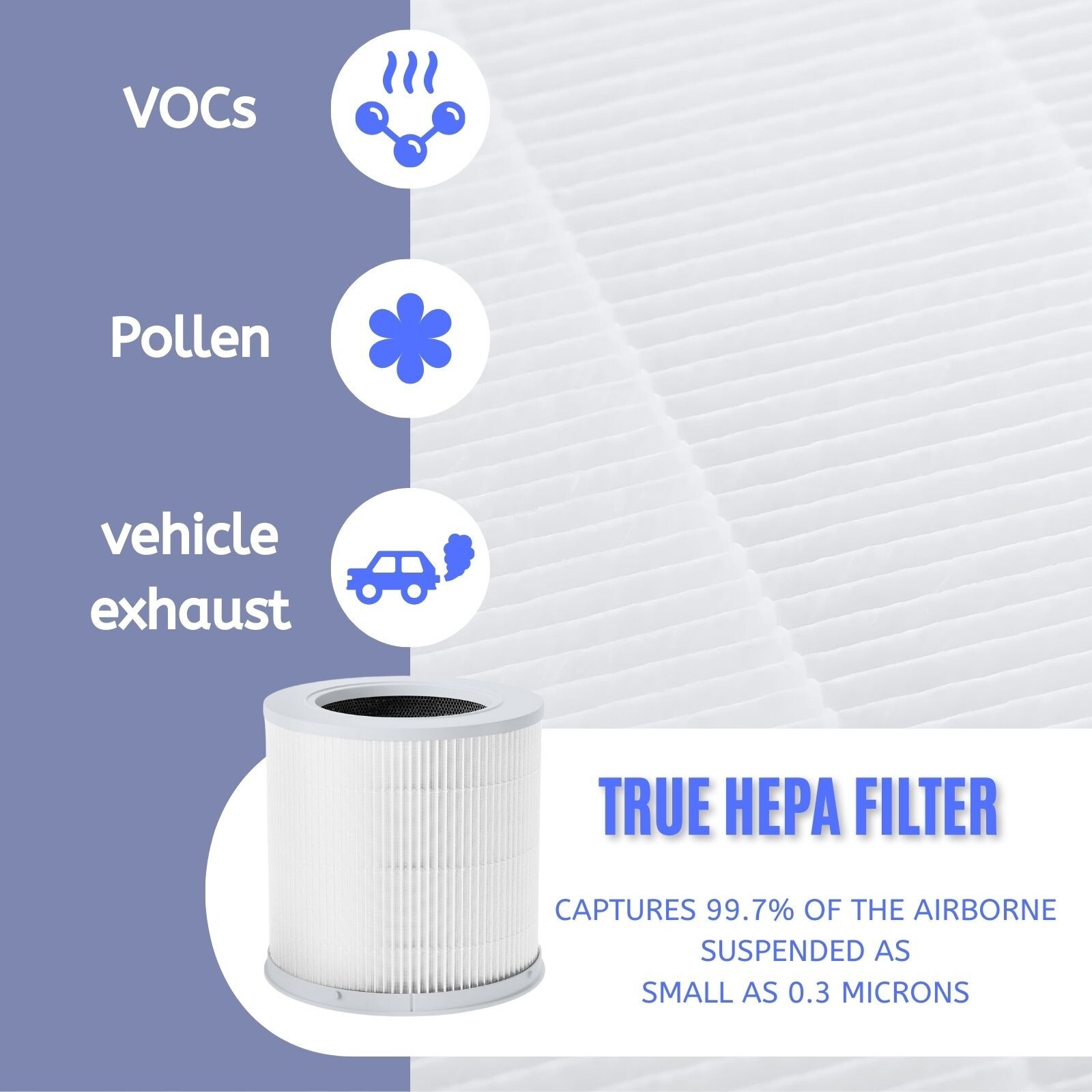 Nispira Mi4 Filter Replacement for Xiaomi 4 Compact Smart Air Purifier, 3 Packs