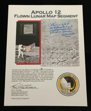 APOLLO 12 FLOWN TO THE MOON CUT LUNAR MAP RELIC ARTIFACT HISTORY CERTIFIED SCCS