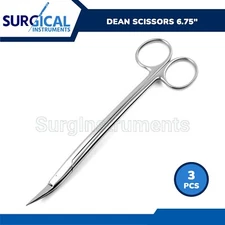 3 Pcs Dean Scissors 6.75" Surgical Medical ENT Dental Instruments German Grade