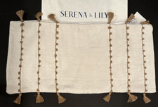 Serena Lily Belize Pillow Cover White Linen Cotton Jute 14X30 New