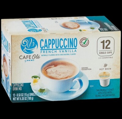 Cafe Ole French Vanilla Cappuccino Single Serve K Cups All In One