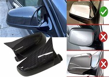 Carbon Fiber Print Side Mirror Cover Caps Replacement Fits 08-10 E60 E61 535i