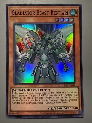 YUGIOH GLADIATOR BEAST BESTIARI ASIA ENGLISH EDITION CR06 YUGIOH GLADIATOR BEAST BESTIARI ASIA ENGLISH EDITION CR06