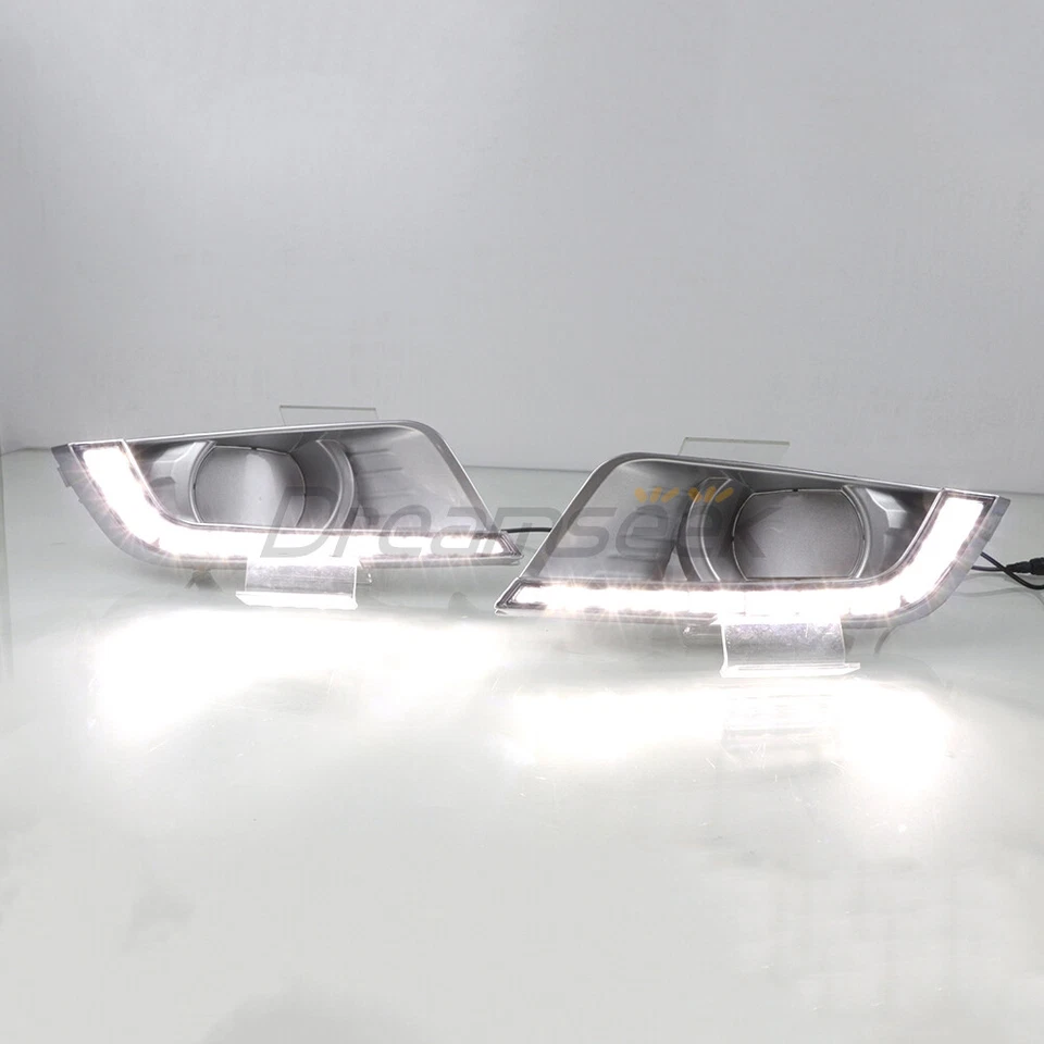 Luz antiniebla LED DRL para Ford Ranger 2015-2017 luz de circulación diurna con intermitente Foto 4 de 4