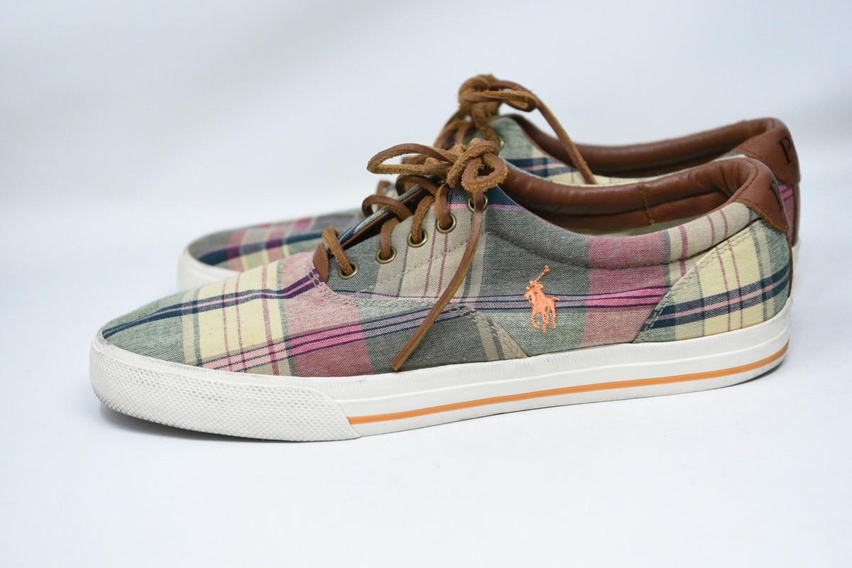 Polo Ralph Lauren Vaughn Madras Plaid Fabric Leather  display picture 3