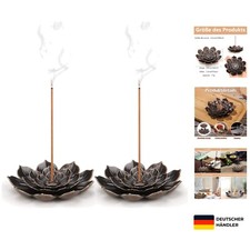 Räucherstäbchen Halter Messing Lotus 2er Set für Meditation & Yoga