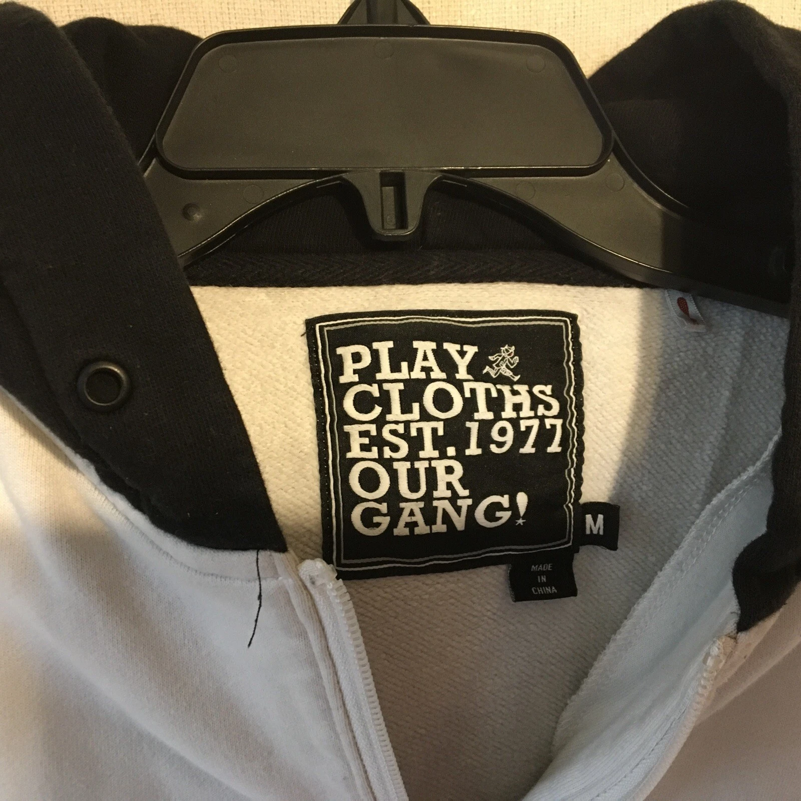 play clothes est. 1977 our gang men’s sweatshirt Y2K sz M black/white - product detail image 3