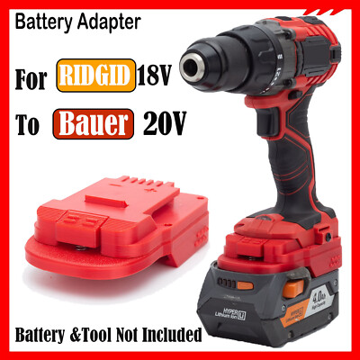 Battery Adapter For Ridgid 18V AEG Lithium Battery to Bauer 20V Power Tools US