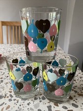 Ikea Bista Multicolor Pears Lowball Drinking Glasses Set Of 3