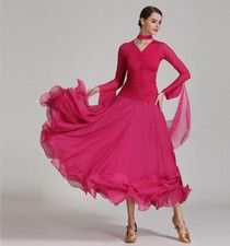 Women National Standard Modern Dance Waltz Chacha Dance Dress Big Swing Dress