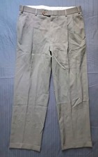Brooks Brothers 100 Wool Dress Pants Men's 35x30 35x29.5 Brown Pleated