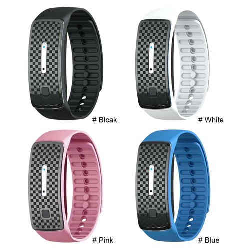 Ultrasonic Mosquitoes Repeller Bracelet Anti Mosquitoes Bite Wristband(Pink)