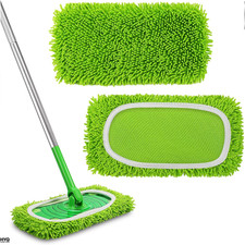 2 Pack Reusable Microfiber Mop Pads Compatible Swiffer Sweeper Wet Dry Washable
