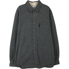 Used 90'S-00'S Columbia long-sleeved button-down check shirt men's size M eq...