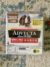 Advecta Ultra Flea Protection For Dogs 4 Doses XL Over 55 LBS New Sealed Box