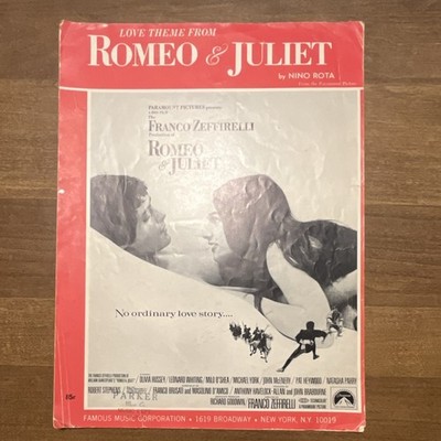 Nino Rota 'Love Theme from Romeo & Juliet' Piano Sheet Music Famous Music Corp