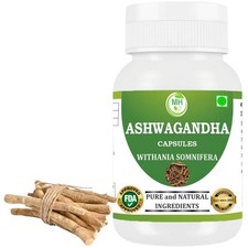 Withania Somnifera Ashwagandha Capsule Enhances Immunity and Strength Pack of 60