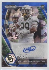 2021 Panini Prizm Draft Picks Blue Ice 43/75 William Bradley-King Auto 1b9b