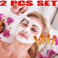 2PCS Facial Mask Soft Applicator Brush Face Mud Mixing Mask Brush Makeup Tool