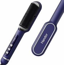 Upgraded Ionic Hair Straightener Brush, Straightening Comb for Women with 9 T...