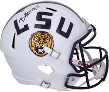 Casco Brian Thomas Jr LSU Tigers autografato bianco Riddell Speed replica
