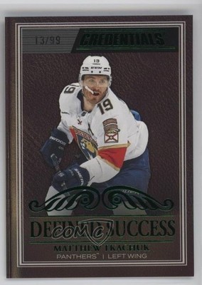 2025-26 Upper Deck Credentials Defined Success Green 13/99 Matthew Tkachuk 0b3