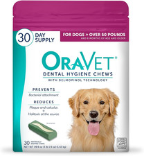 Dental Chews for Dogs, Oral Care and Hygiene Chews Large Dogs, over 50 Lbs. Pi