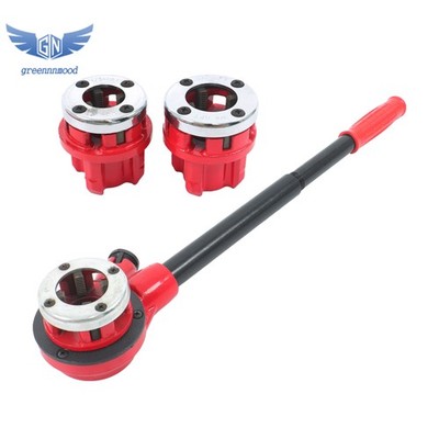 Ratchet Pipe Threader Kit Pipe Threading Tool 1/2'' NPT, 3/4'' NPT, 1'' NPT Manual