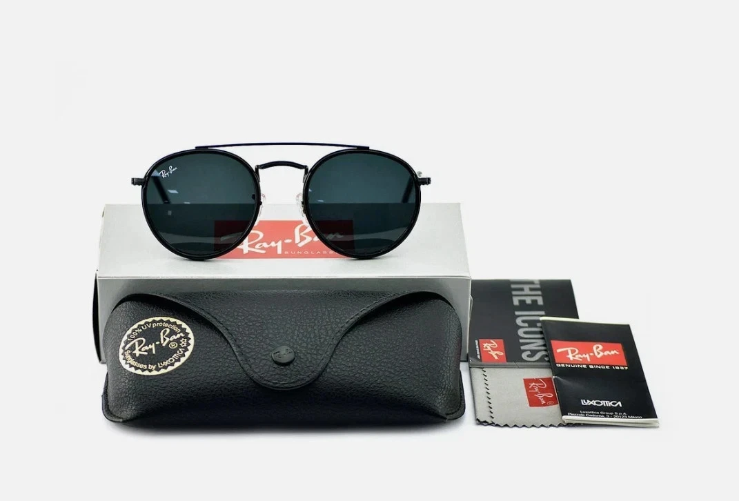 Ray-Ban Lightray Polarized Classic Black Round Sunglasses with Snap Case Amazon.com: Ray-Ban RB3727D Sunglasses, Black/Dark Grey, 57  main image 2