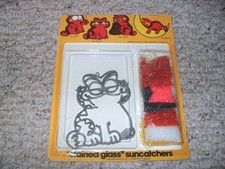 1983 Makit Bakit Stained Glass Garfield Sunca...