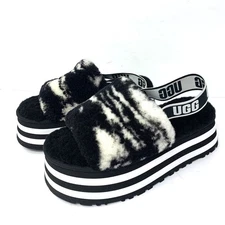 UGG Disco Marble Platform Slides Size 9 Women Sandle Pre Owned 