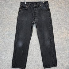 Vintage Levi's 501 Jeans Mens 36x32 fits 33x29 Black Denim Pants 90s USA