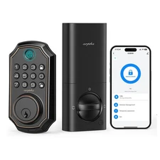 Fingerprint Smart Door Lock | Keyless Entry WiFi Deadbolt | 5-in-1 Unlocking