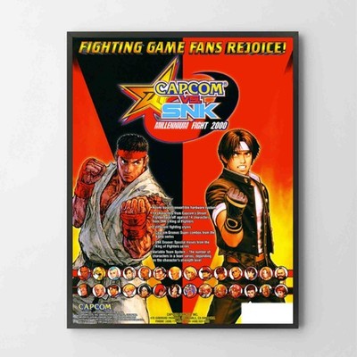 Poster Capcom VS SNK Millennium Fight 2000 Arcade Glossy Unframed Print A0127
