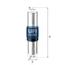 UFI Kraftstofffilter 31.569.00 Filtereinsatz f�r E36 ALPINA BMW Z3 E46 E38 3er