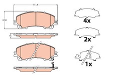 New Brake Pad Set, disc brake for INFINITI:Q50,QX50 I,Q60 Coupe D10604GA0A
