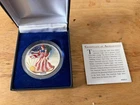 2002  AMERICAN EAGLE COLORIZED  1 OUNCE .999 FINE SILVER DOLLAR COIN