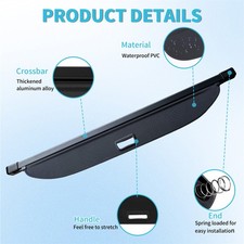 F&uuml;r Mercedes R Klasse W251 2005-2014 Laderaumabdeckung Abdeckrollo Kofferraum