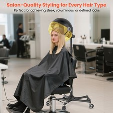 Professional Hooded Stand Up Bonnet Hair Dryer Adjustable Hairdryer-Gold