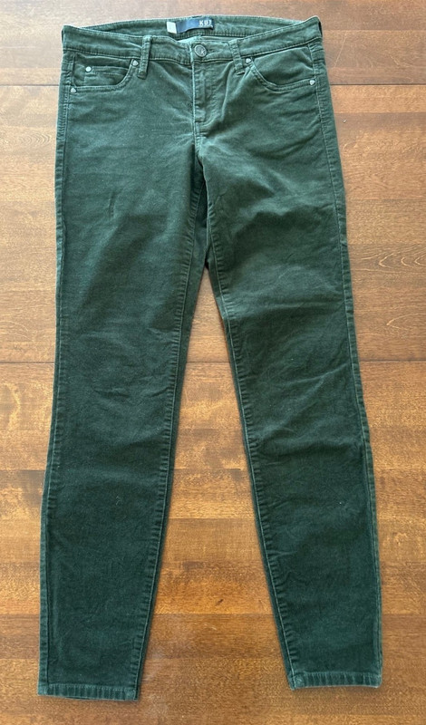 Kut From The Kloth Pants Womens 6 Green Corduroy Diana High Rise Fab Ab Skinny
