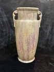 Antique Roseville Pottery Carnelian II Mottled Glaze Floor Vase_blue “Rv”mark